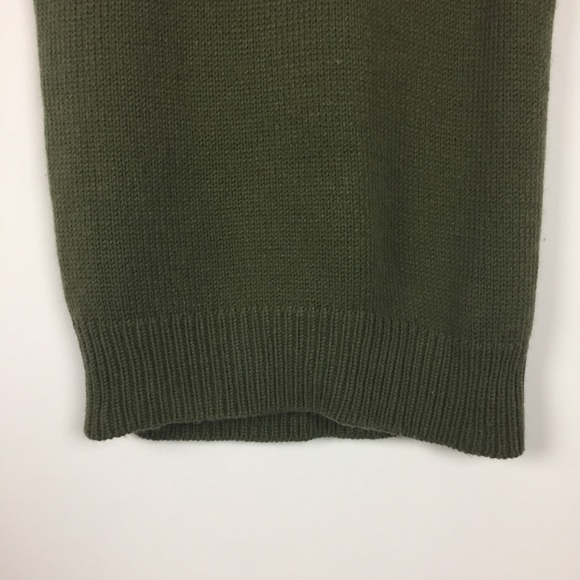 BCBGMAXAZRIA Green Chunky Cowl Neck Long Sweater - Picture 4 of 7